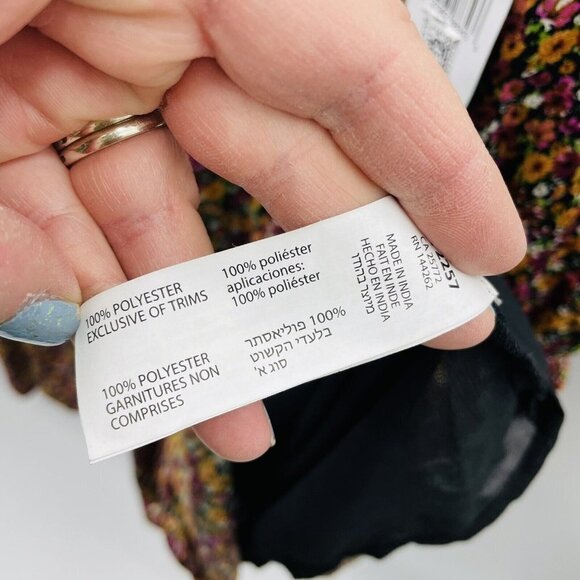 Black Tape Womens Trendy Plus Size X Floral Smocked Solid Dress Long Sleeves $79 - Picture 7 of 7